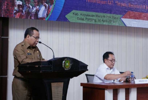 Bupati Meranti Perintahkan SKPD Berdayakan Komunitas Adat Terpencil